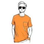 orange t-shirt image